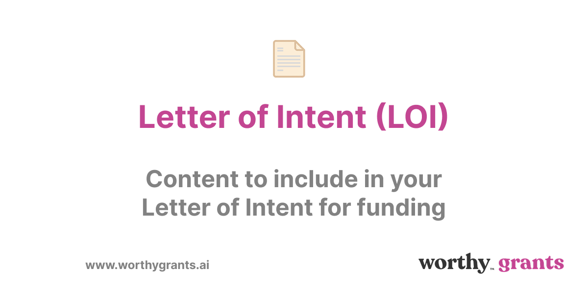 Letter Of Intent For Grant Funding Exley - Infoupdate.org